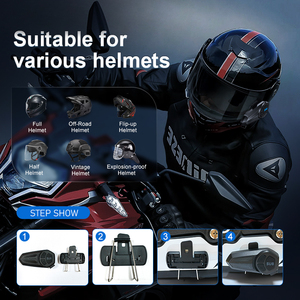 Écouteurs de style classique SU8 pour le cyclisme, prix bas, casque de casque 500MAH avec connectivité stable, écouteurs sans fil pour moto - Product Image 5