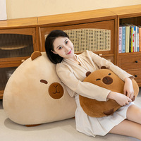 Coussin en peluche Capybara mignon, coussin doux à câliner, coussin de dossier, coussin lombaire pour lit, canapé, décoration intérieure, adorables jouets en peluche