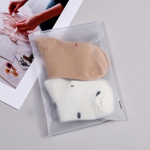Custom Frosted Zip Lock Clothing <b>Packaging</b> <b>Bag</b> Matte Reusable Zipper <b>Bag</b> Garment Storage <b>Bag</b> With Logo Apparel <b>Packaging</b> - Product Image 5