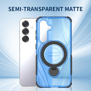 Étui de luxe en TPU+PC pour Samsung S25 - Anneau de charge sans fil, antichoc, tendance, coque arrière personnalisée - Product Image 6