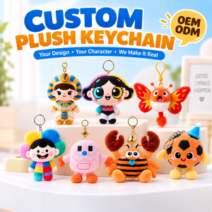 Llaveros de Peluche Personalizados con Personajes, OEM ODM, Lindos Colgantes de Muñecos de Dibujos Animados para Bolsos, Fabricante Mayorista con MOQ Bajo - Product Image 4