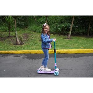 Premium 6-12 anni bambini 3 ruote Scooter in acciaio con luci ruote ponte robusto e 4 regolabile in altezza 36v - Product Image 2