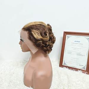 Promoción: Pelucas de Cabello Humano con Frontal de Encaje 13x4 sin Pegamento, Ondas Sueltas, Cabello Virgen, Pelucas Bob Coloridas de 10-16 Pulgadas, Venta al por Mayor - Product Image 5
