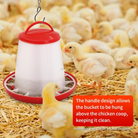 Mangeoire à poulet suspendue de 1,5 kg et abreuvoir de 1,5 L, ensemble de mangeoire et d'abreuvoir automatiques en plastique pour volailles