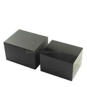 Packaging Box Gift Box with Lid High Gloss Wooden Luxury Custom Logo Credit Card <b>Black</b> Watch Wood <b>Boxes</b> - Product Image 4