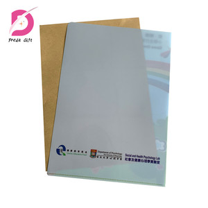 Cartella Portadocumenti Trasparente in Plastica A4 Personalizzata a Forma di L per Ufficio - Product Image 1