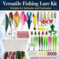 Kit de leurres artificiels transfrontaliers pour la pêche en eau salée et en eau douce, incluant des accessoires de pêche et un équipement complet pour le marlin