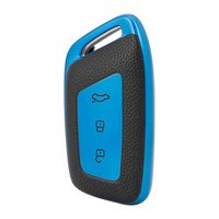 Housse de clé de voiture en cuir carbone Tpu pour nouveau Baojun RC6 RMS RS 510 560 cuir TPU Jade voiture pliante Flip 3 boutons
