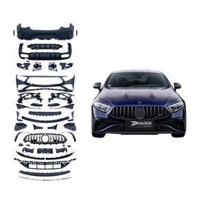 Pièces de carrosserie extérieures PHARRI pour Mercedes-Benz CLS W257 2018-2024, mise à niveau vers <span class=keywords><strong>CLS53</strong></span> avec calandre, diffuseur arrière et embouts d'échappement - Product Image 1