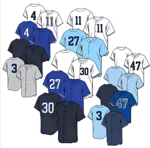 Maillots de baseball pour hommes de Toronto, logo personnalisé cousu, 4 Springer, 47 <span class=keywords><strong>Barger</strong></span>, 30 Kirk, noir et bleu ciel, uniformes d'équipe - Product Image 1