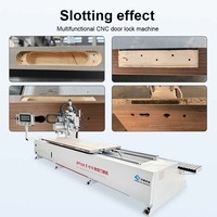 Máquina perforadora CNC versátil para cerraduras y bisagras de puertas, para mortajas de pestillo, orificios para llaves, ranuras para manijas y paneles de puertas, para fábricas de muebles a nivel global