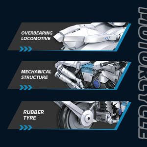 JIESTAR 58227 1318PCS Moto Série Sabre Motored Cuirassier Modèle de Blocs de Construction Technique Jouet Éducatif Cadeau de Fête - Product Image 4