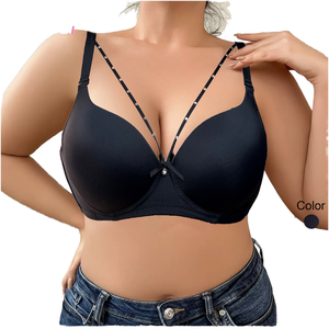 8751 #   Sujetador Push-Up Sexy de Verano para Mujer, de una Pieza, Brillante, con Tirantes Cruzados Ajustables, para Uso Diario, con Recogedor de Busto, Copa 3/4 - Product Image 4