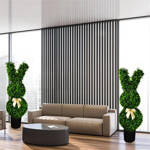 Nouvelle Collection : Plante Artificielle Détachable en Buis Vert pour Décoration de Boîte à Lapin, Plante Artificielle Lapin - Product Image 2