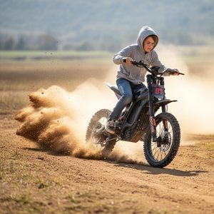 Moto électrique tout-terrain robuste et durable avec système de transmission central, accélération rapide, pour adultes, moto de course écologique - Product Image 3