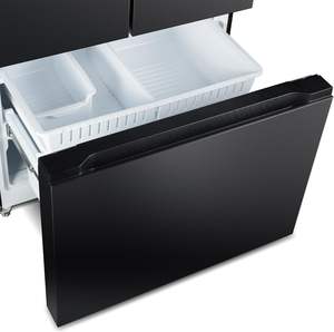 Réfrigérateur à portes françaises Cosm 115V 36 pouces, économie d'énergie par technologie Inverter, distributeur d'eau, machine à glaçons, <span class=keywords><strong>noir</strong></span> <span class=keywords><strong>mat</strong></span>, Hisense Same - Product Image 6