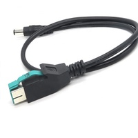 Cable de alimentación USB personalizado de fábrica, 12V/24V a DC 5,5x2,1 o 5,5x2,5 DC, cable de alimentación pos