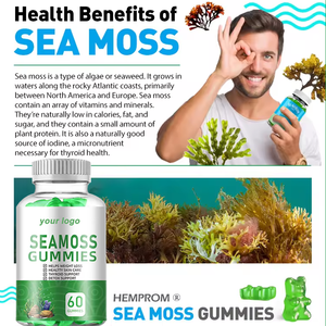 Etiqueta privada Saúco Vitamina C Zinc Gummy Candy Fuerza inmune Desintoxicación de musgo marino y aumento de energía - Product Image 3