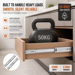 Guide per cassetti a estrazione totale con cuscinetti a sfera, 300mm 500mm, per ferramenta per <span class=keywords><strong>mobili</strong></span> - Product Image 5