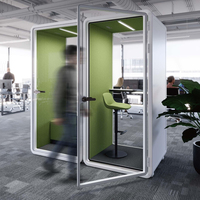 Cabine de bureau acoustique moderne personnalisée avec conception modulaire et ventilation pour hôtel et bureau-Cabine téléphonique portable