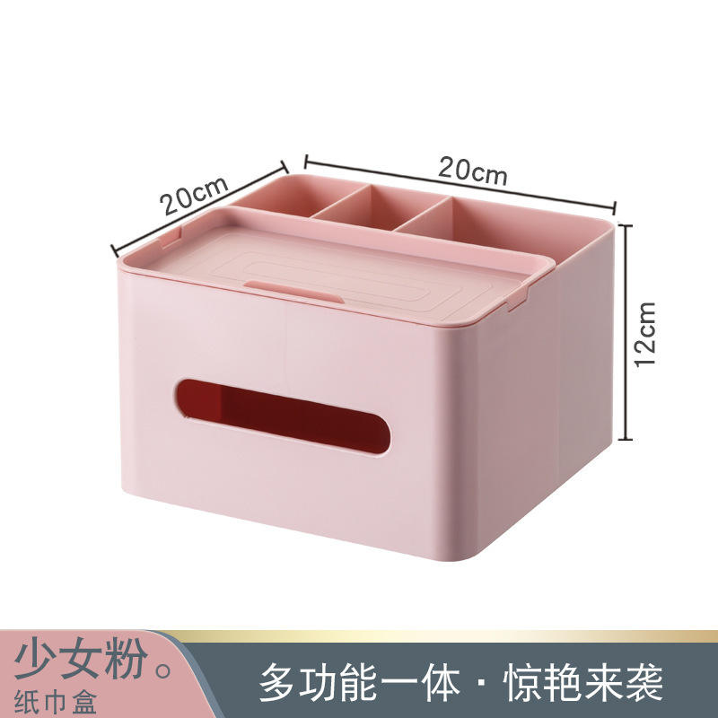 Boîte à mouchoirs rose nordique