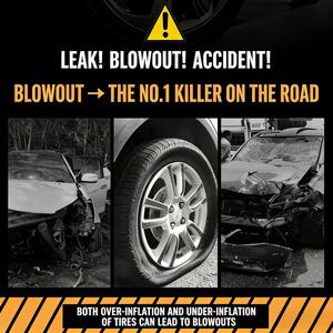 משאבת אוויר ניידת לצמיגי רכב עם מד לחץ אוויר, 12V, חומר ABS, ניפוח מהיר ומדחס - Product Image 4