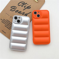 2023 Nouveau Design Puffer Down Jacket Case TPU Couverture de Téléphone Pour iPhone 15 14 Pro Max 13 12 Mini 11 XR XS Max X 8 7 Plus