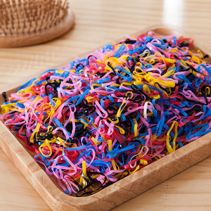 Élastiques colorés en caoutchouc, 500 pièces, pour cheveux d'enfants, usage quotidien, couleurs mélangées, à usage unique - Product Image 3