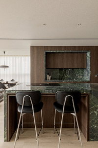 Meuble de cuisine de style industriel avec structure métallique et finition texture béton pour appartement loft et cuisine moderne de bureau - Product Image 3
