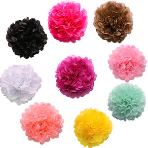 ขายส่งPOM POMSคริสต์มาสงานแต่งงานตกแต่งคริสต์มาสกระดาษทิชชูPom POMดอกไม้ - Product Image 1