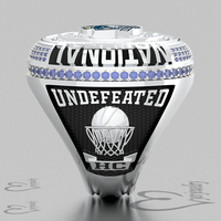 Bague de championnat de football fantastique personnalisée de grande taille, trophée commémoratif du gagnant annuel de la ligue de football fantastique