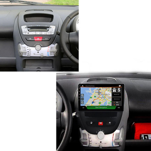 Autoradio Android 10 pouces WiFi GPS BT FM AM RDS DSP 2 Din Carplay Android <span class=keywords><strong>Auto</strong></span> pour Peugeot <span class=keywords><strong>107</strong></span> 2005 - 2014 Toyota Aygo - Product Image 2