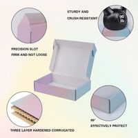 Boîte d'emballage cadeau en carton ondulé écologique, recyclable, avec logo personnalisé imprimé, pour l'expédition et le courrier