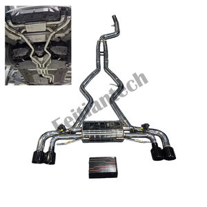 Sistema de escape Catback, silenciador de tubo de Escape de rendimiento de acero inoxidable para <span class=keywords><strong>BMW</strong></span> M340/M340i 3,0 T 2019-2024, Control remoto - Product Image 1