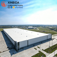 Entrepôt préfabriqué en acier, structure en acier haute résistance pour la construction de stockage commercial et industriel en grande quantité