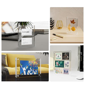 Marco DE FOTOS magnético de acrílico transparente de doble cara, escritorio independiente, bloque de fotos de acrílico transparente de mesa de 4x6 pulgadas - Product Image 5