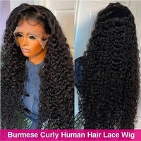 Perruques de Cheveux Humains Bouclés Birmans 250% Vagues Naturelles Cambodgiennes Bouclées Spirales Vietnamiennes 13x6 en Dentelle Frontale