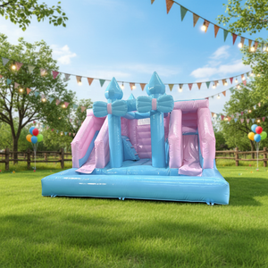 Château gonflable commercial en PVC rose, structure de saut <span class=keywords><strong>Princesse</strong></span> pour fête d'anniversaire d'enfants - Product Image 2