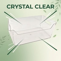 Boîte de rangement pour réfrigérateur en plastique transparent sans BPA, poignée transparente, facile à retirer, design facile à nettoyer, OEM