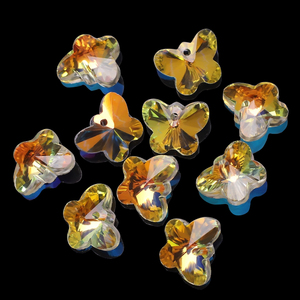 14mm Farfalla Perle di Vetro Per Monili Che Fanno All'ingrosso Piatto di Cristallo Che Borda <span class=keywords><strong>il</strong></span> Pendente di Fascino Del Braccialetto FAI DA TE Accessori Artigianali - Product Image 5