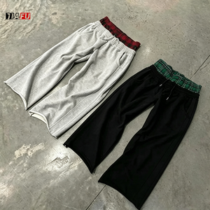 Y2K <span class=keywords><strong>pantaloni</strong></span> larghi oversize Casual e alla moda <span class=keywords><strong>pantaloni</strong></span> larghi da jogging a gamba dritta larghi <span class=keywords><strong>pantaloni</strong></span> sportivi Hip-hop larghi da uomo - Product Image 1