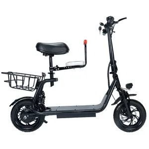 Scooter avec panier écran LED E-scooter 36 V 350W moteur haute vitesse 12.5Ah batterie Scooter électrique avec étanche