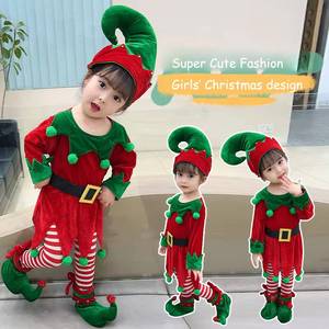 Robe de Noël pour filles, Fée verte, Robe de fête mignonne, Tenue de spectacle, Costume de Noël pour enfants - Product Image 2