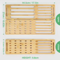 Égouttoir à vaisselle en bambou pliable et détachable pour comptoir, écologique et moderne, idéal pour salon individuel - Vente en gros
