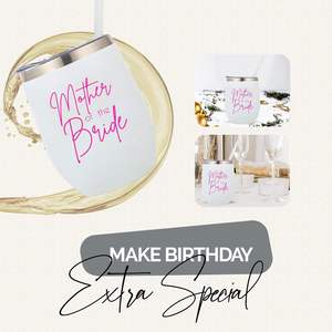 Vaso de vino para madre de la novia de acero inoxidable de doble pared de 12oz con recubrimiento en polvo con tapa y pajita, regalos de hija - Product Image 4