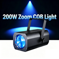 Projecteur LED COB 4-en-1 200W pour public, 3200K 5600K RGBW, avec fonction stroboscopique et focalisation, pour scène, studio et théâtre