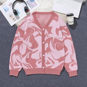 Tùy Chỉnh Thêu Cardigan Dài Tay Áo Màu Hồng Áo Len Mô Hình Phong Cách Người Đàn Ông Của Áo Len Chàng Trai Đan Mặc Giá Tốt Nhất - Product Image 1