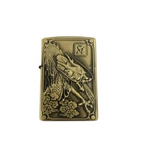 Briquet Créatif Personnalisé avec Relief Dragon 3D, Cadeau d'Affaires, Briquet Coupe-Vent pour Cigares et Cigarettes au Kérène