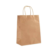 Sacs en papier kraft brun biodégradables et recyclables personnalisés en gros, à fond carré, pour l'emballage alimentaire et le shopping, avec cordon de serrage