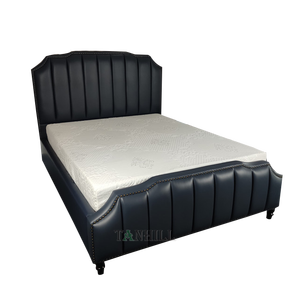 Letti in Legno di Alta Qualità Misura King Size con <span class=keywords><strong>Testiera</strong></span> Alta e Morbida in Tessuto Vellutato - Product Image 5